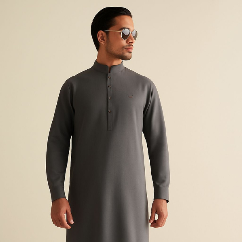 Classic Charcoal Grey Men’s Kurta