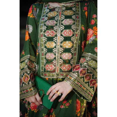 Premium Embroidered Digital Linen Suit (3 Piece)