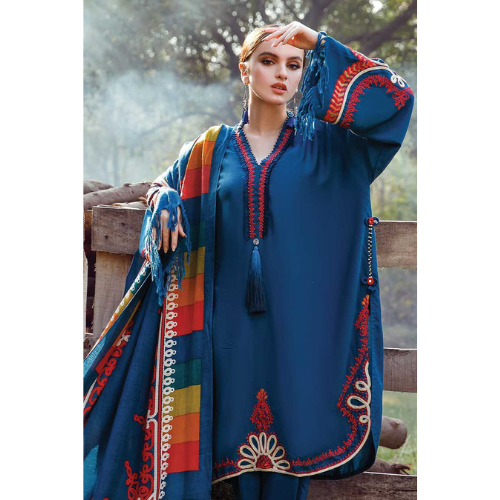 Premium Embroidered Dhanak Suit (3 Piece)