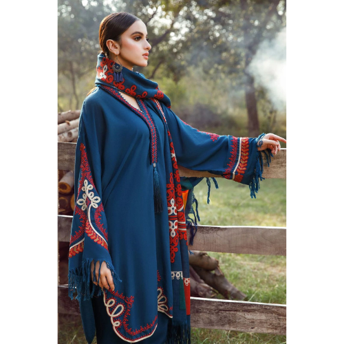 Premium Embroidered Dhanak Suit (3 Piece)